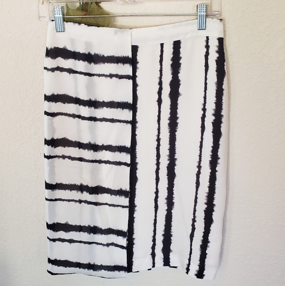 A.L.C. Walsh Silk Stripe Skirt - Picture 1 of 8